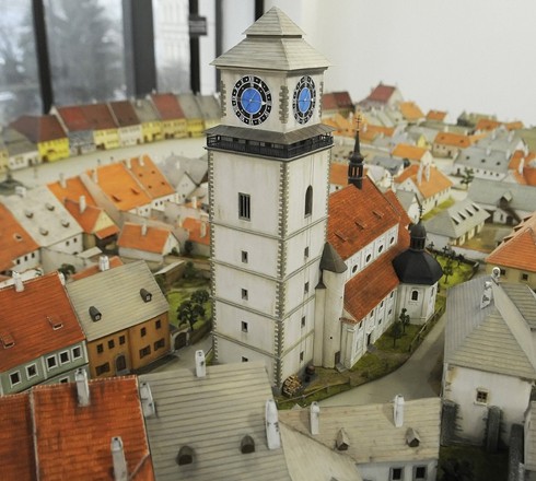 Modell der Stadt Třebíč